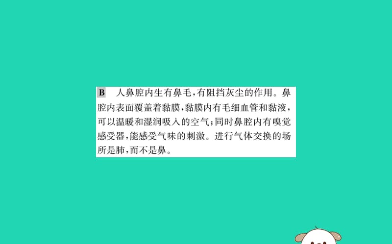 生物圈中的人第三章人体的呼吸1呼吸道对空气的处理训练课件新人教版_第3页