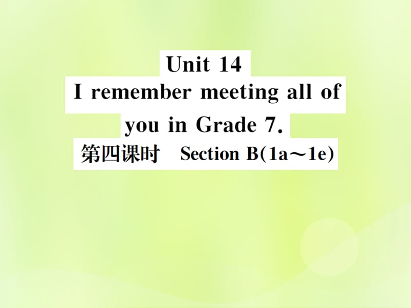 九年级英语全册Unit14IremembermeetingallofyouinGrade7第4课时习题课件21_第1页