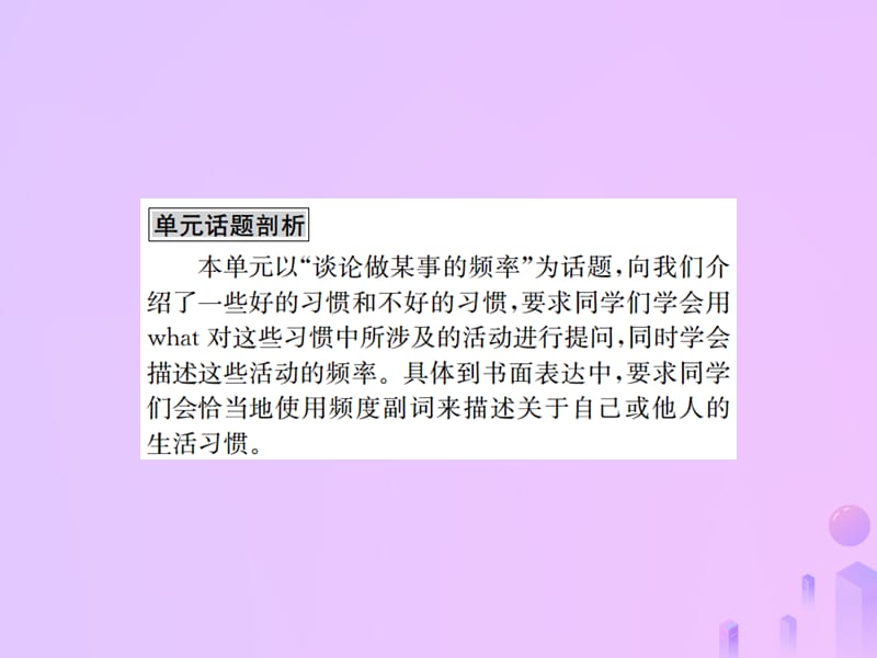 八年级英语上册Unit2Howoftendoyouexercise同步作文指导习题课件新版人教新目标版60_第2页