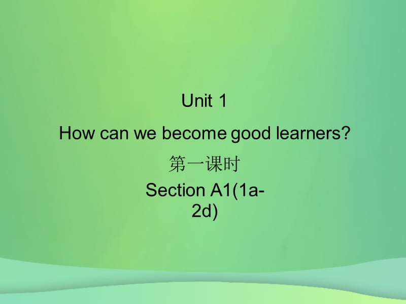 九年级英语全册Unit1Howcanwebecomegoodlearners第1课时SectionA11a_2d习题课件2105_第1页