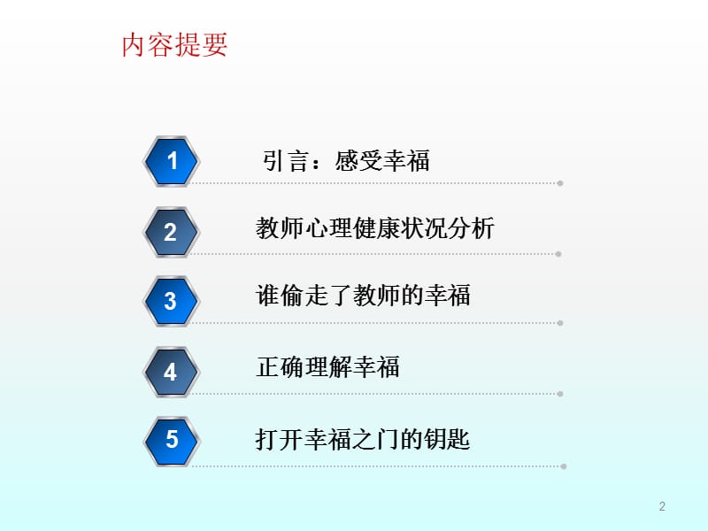 做一个会感受幸福的教育者关注教师身心健康ppt课件_第2页