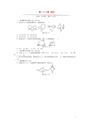九年級(jí)數(shù)學(xué)下冊(cè) 基礎(chǔ)知識(shí)限時(shí)必過單 第二十七章 相似 （新版）新人教版