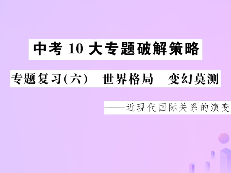 中考历史中考十大专题破解策略专题复习（六）世界格局变幻莫测—近现代国际关系的演变课件_第1页