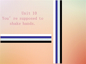 九年级英语全册Unit10You’resupposedtoshakehandsSaturday复现式周周练课件28