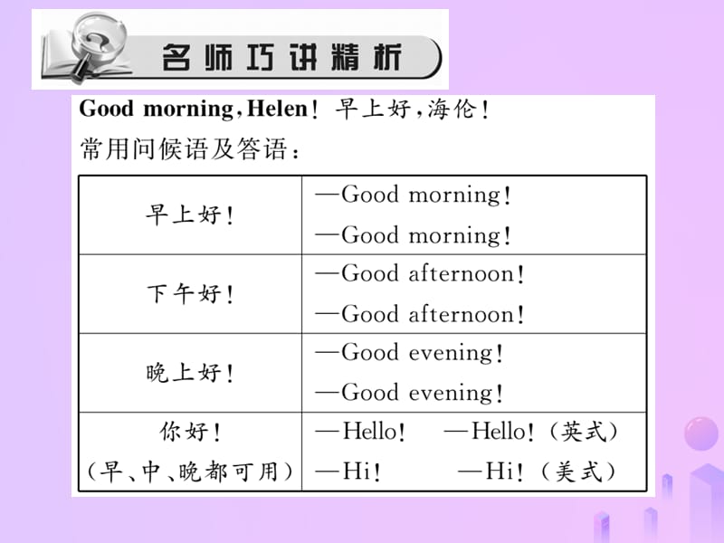 七年级英语上册StarterUnit1Goodmorning第1课时1a_2e习题课件11451_第2页