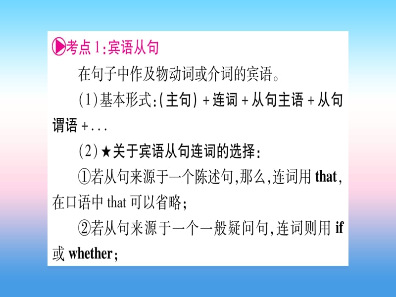 课标版中考英语准点备考专题精讲十复合句课件20181115366_第3页