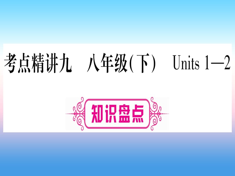 中考英语第一篇教材系统复习考点精讲9八下Units1_2课件新版冀教版237_第1页