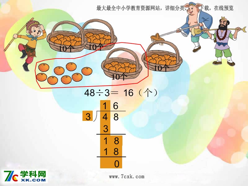 北师大版数学三下1.2《分橘子》ppt课件2_第3页