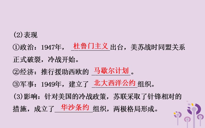 中考历史备战复习世界史第二十二单元战后世界格局的演变及近现代科技文化课件 (1)_第3页