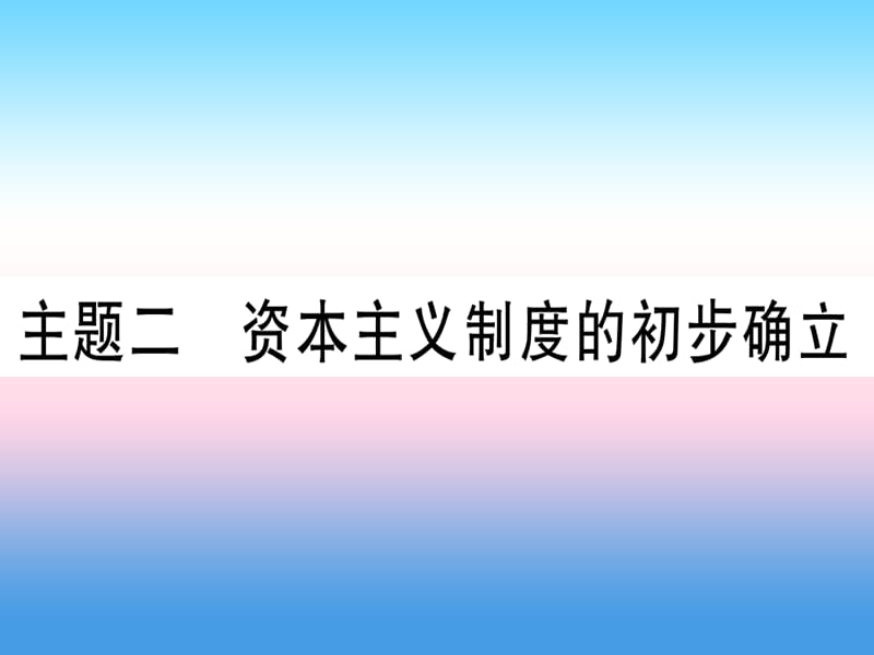 中考历史总复习第一篇考点系统复习板块五世界近代史主题二资本主义制度的初步确立精练课件1113385_第1页