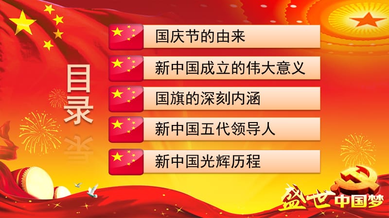 2019年热烈庆祝中华人民共和国成立70周年国庆节知识学习主题班会课件_第2页