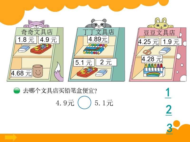 北师大版数学三年级上册第八单元《货比三家》ppt课件1_第3页