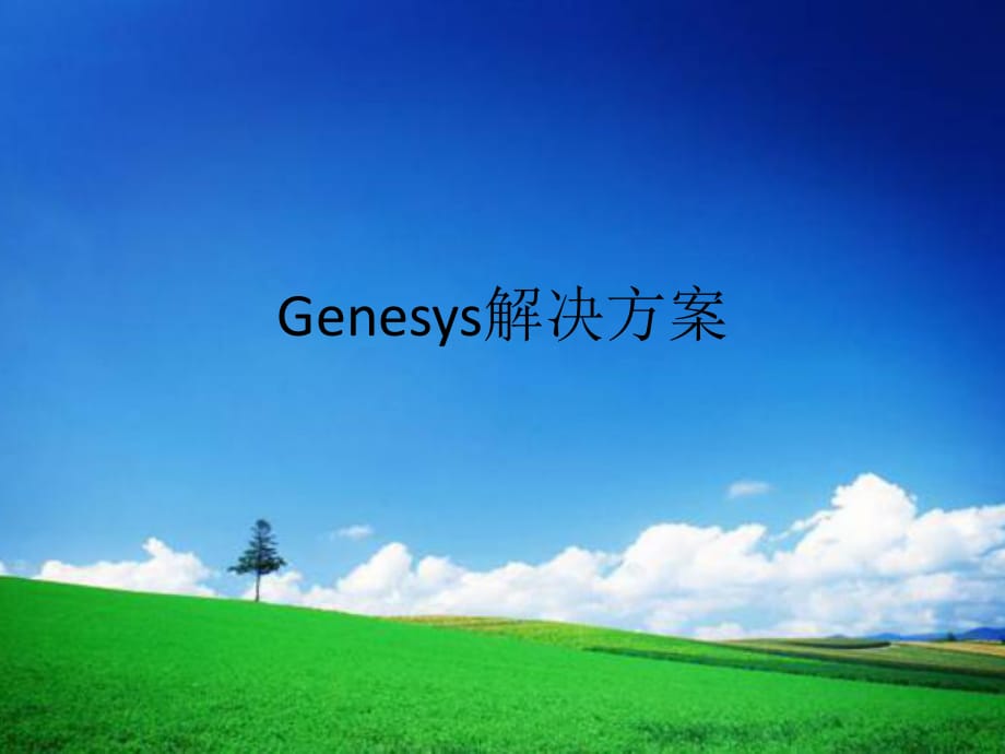 《Genesys系統(tǒng)》PPT課件.ppt_第1頁