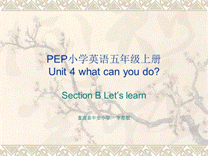 PEP小學(xué)英語Unit4說課稿.ppt