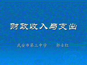 《財政收入與支出》PPT課件.ppt