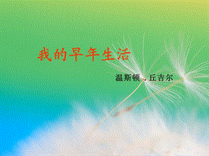 《我的早年生活》精修.ppt