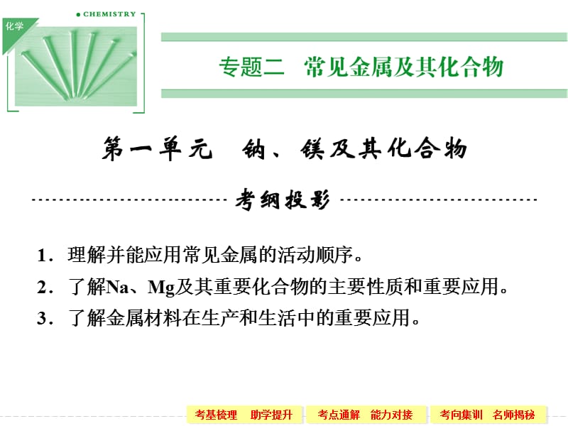 2014高考化学一轮复习专题二第一单元钠、镁及其化合物.ppt_第1页