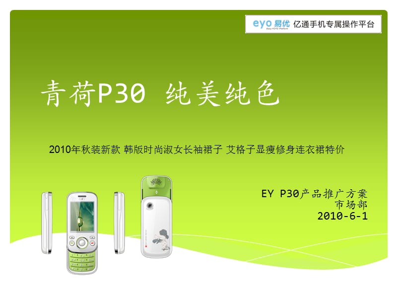 EY-P30产品推广方案.ppt_第1页