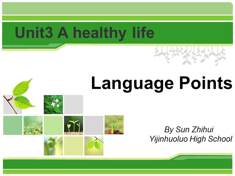 人教新課標(biāo)高二英語選修六Unit3AhealthylifeLanguagePoints三疑三探.ppt_第1頁