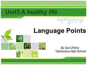 人教新課標(biāo)高二英語選修六Unit3AhealthylifeLanguagePoints三疑三探.ppt