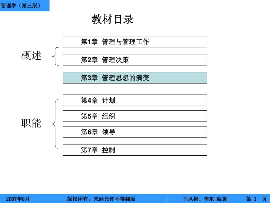 管理思想的演变(管理学第三版讲义).ppt_第1页