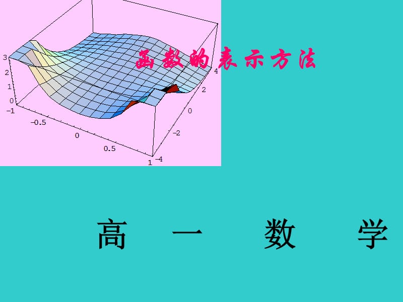 苏教版高一数学(必修1)第二章函数的概念部分,函数的表示方法.ppt_第1页