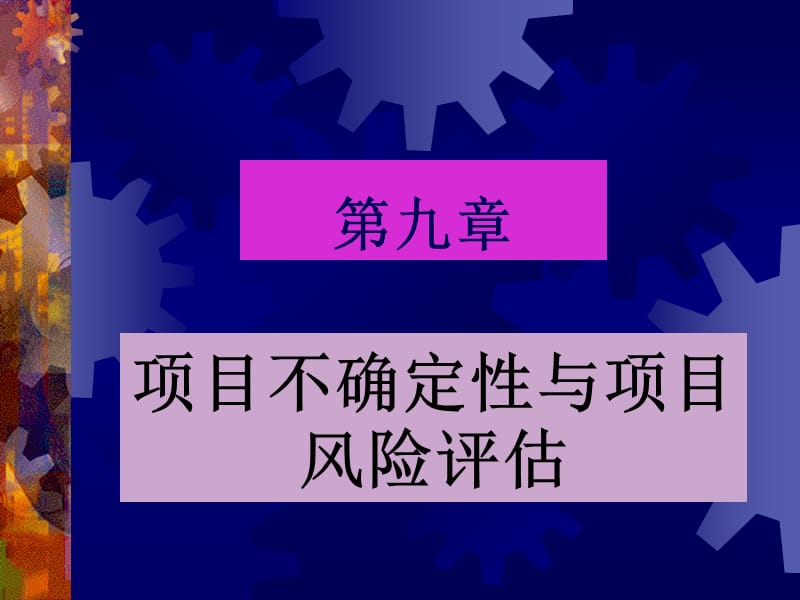 项目不确定性与项目风险评估(项目评估学,戚安邦主编教材).ppt_第1页