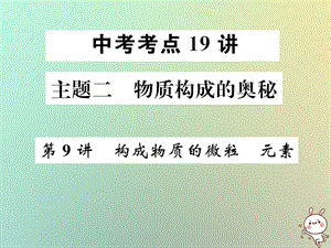 中考化學(xué)復(fù)習(xí)主題二物質(zhì)構(gòu)成的奧秘第講構(gòu)成物質(zhì)的微粒元素課件