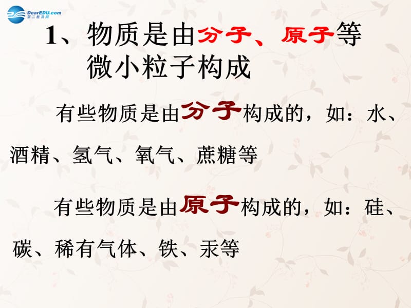 九年级化学上册 第三单元 课题 分子和原子课件 （新版）新人教版(1)_第1页