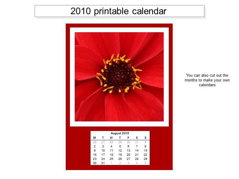 2010年ppt制作的日历模板.ppt_第2页
