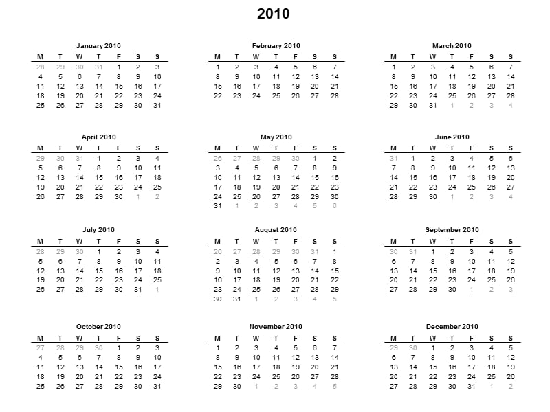 2010年ppt制作的日历模板.ppt_第3页