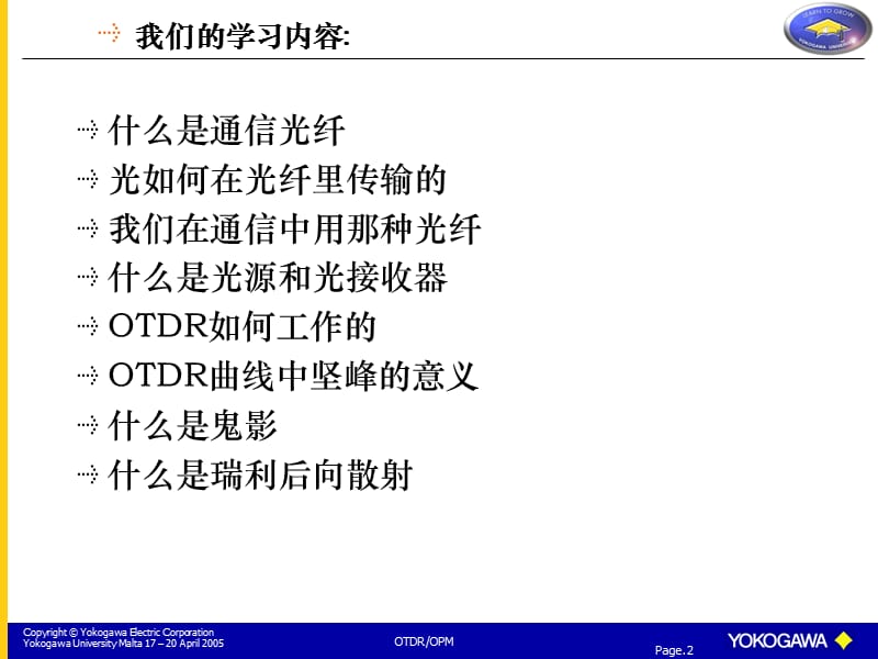 OTDR的原理和操作YOKOGAWAUNIV.ppt_第2页