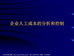 企業(yè)人工成本的分析控制.ppt