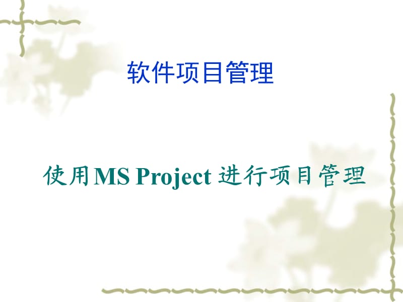 使用OFFiceProject进行软件项目管理.ppt_第1页