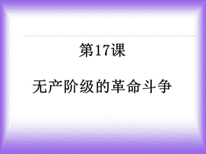 九年級歷史無產(chǎn)階級的革命斗爭.ppt