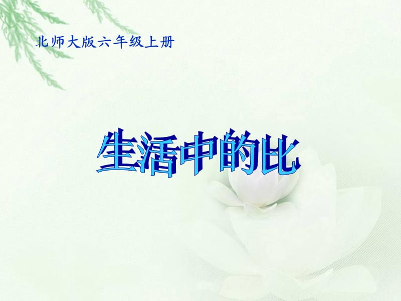 北师大版数学六年级上册《生活中的比》课件.ppt_第1页