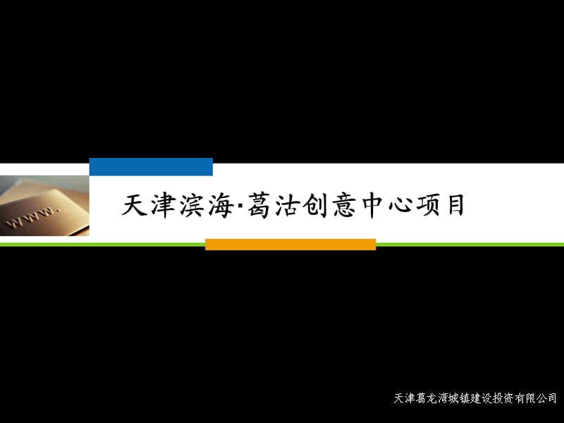 天津?yàn)I海葛沽創(chuàng)意中心項(xiàng)目規(guī)劃方案.ppt_第1頁(yè)