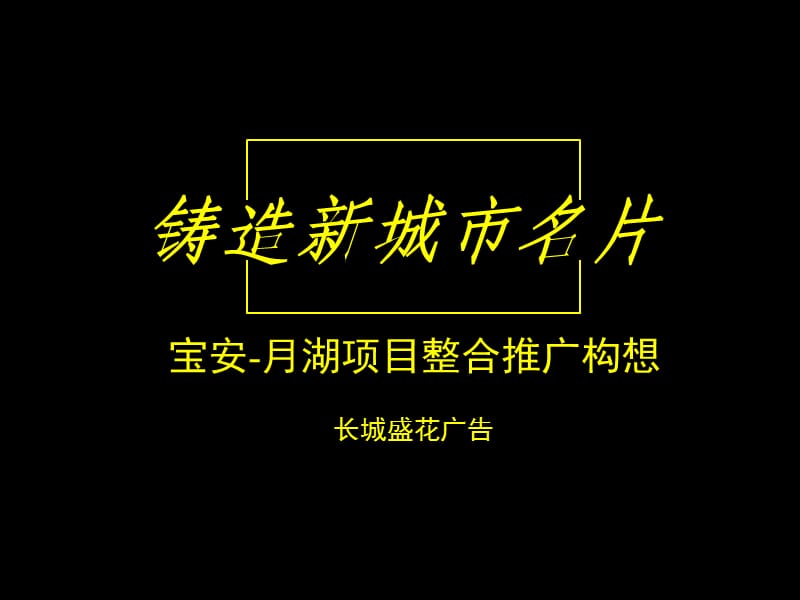 武汉市宝安月湖项目整合推广构想.ppt_第1页