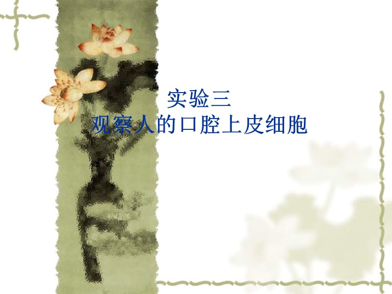 觀察人的口腔上皮細(xì)胞.ppt_第1頁(yè)