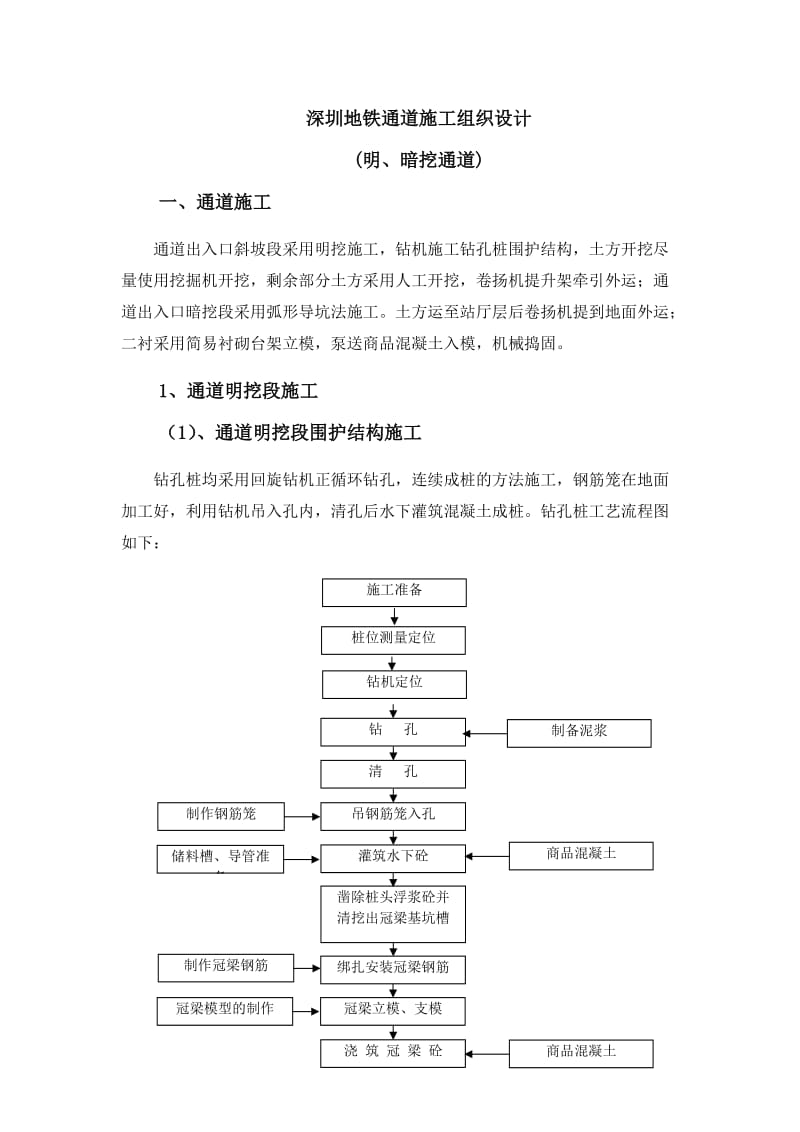 深圳地铁施工组织设计方案（明、暗挖）_第1页