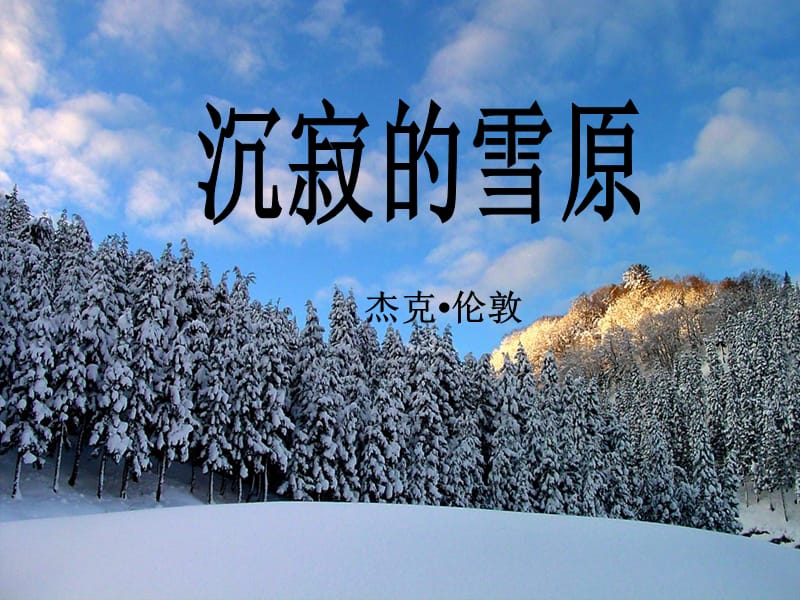 長春版八年級上冊《沉寂的雪原》PPT課件.ppt_第1頁