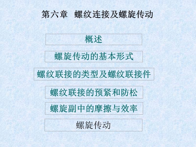 精密仪器课件6螺纹连接及螺旋传动.ppt_第1页