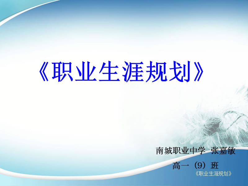 面向未来的职业生涯规划.ppt_第1页