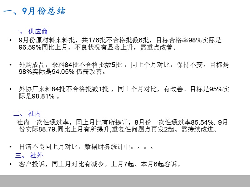 精密机械公司月份品质月报告.ppt_第3页