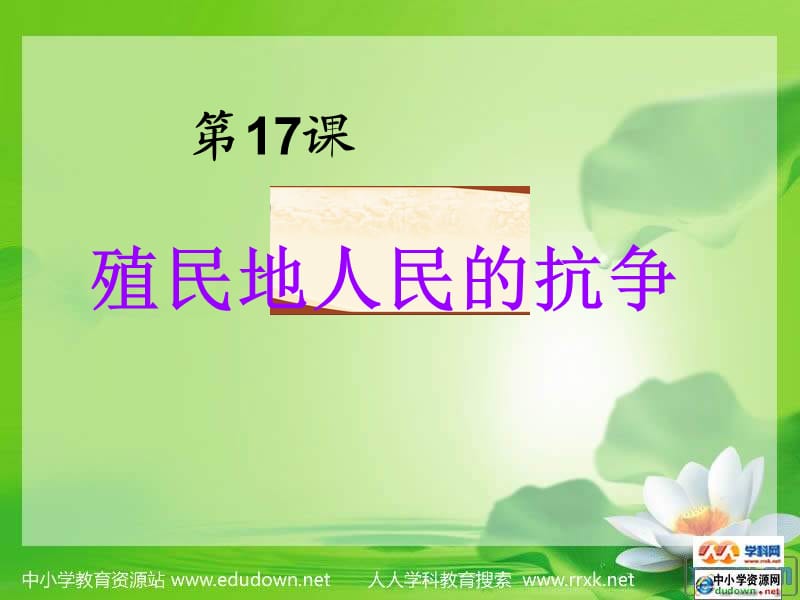 魯教版歷史八上《殖民地人民的抗?fàn)帯穚pt課件.ppt_第1頁