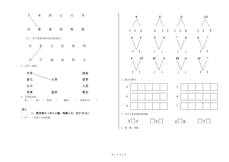 重点幼儿园小班考前练习试卷 附解析.doc_第2页