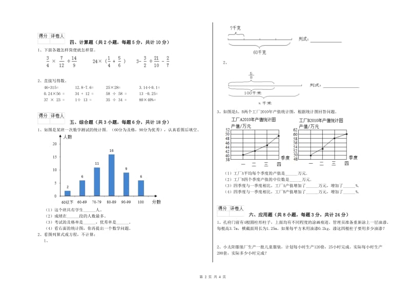 2019年实验小学小升初数学考前练习试卷C卷 上海教育版（附答案）.doc_第2页