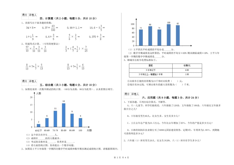 2019年实验小学小升初数学能力提升试题D卷 苏教版（含答案）.doc_第2页