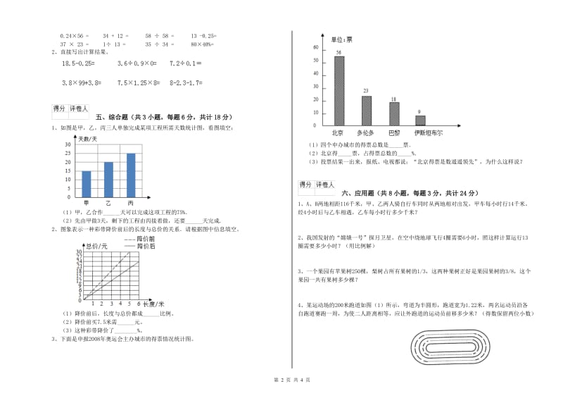 2019年实验小学小升初数学提升训练试卷A卷 豫教版（含答案）.doc_第2页