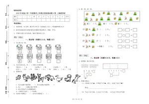 2019年實驗小學(xué)一年級數(shù)學(xué)上學(xué)期自我檢測試題D卷 上海教育版.doc